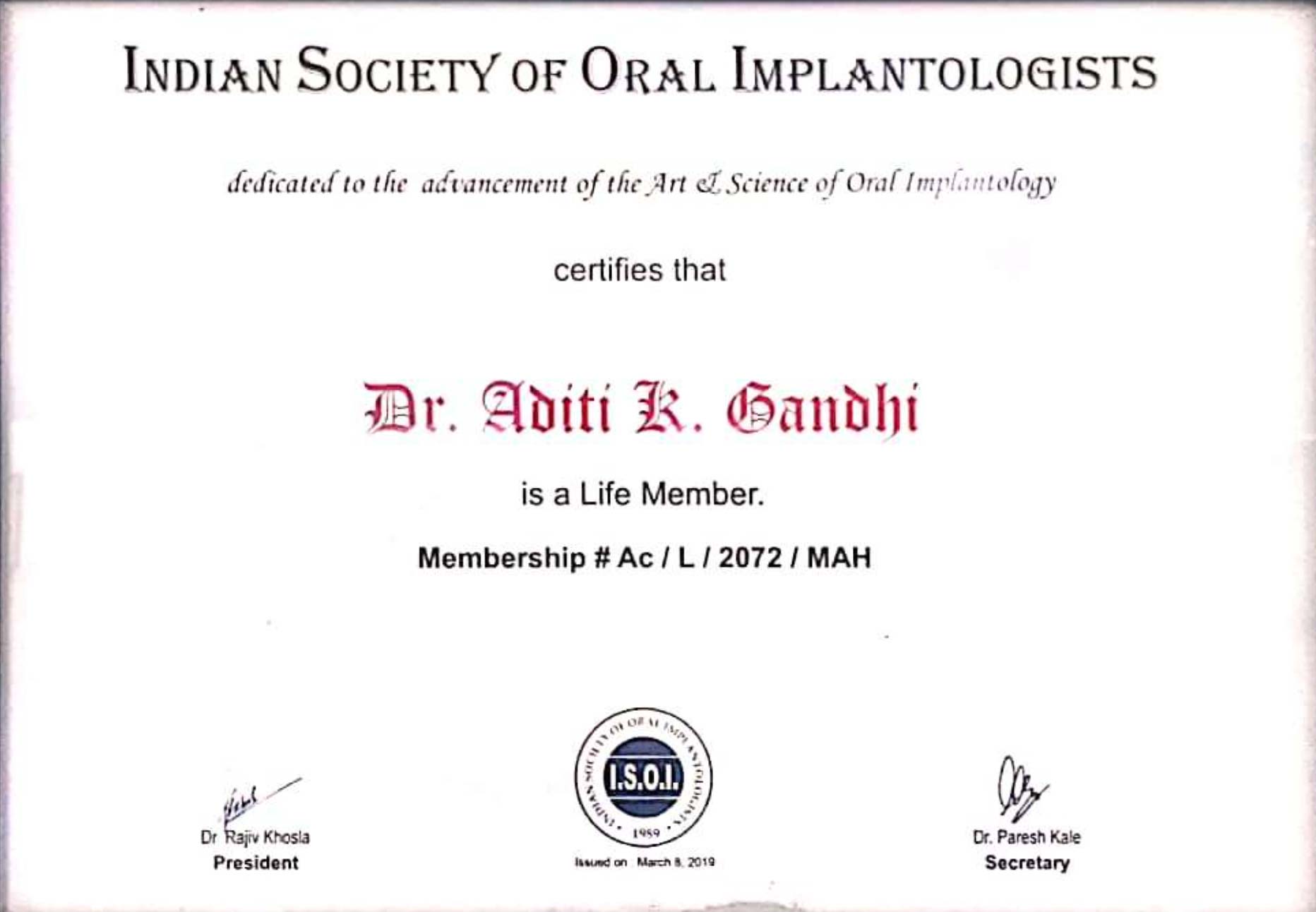 Dr.ADITI-JAIN- GANDHI-AK Dental Clinic